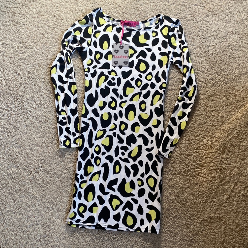 Boohoo Cheetah Print Body-con dress